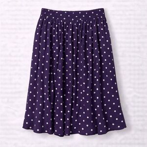 Vintage Fritzi California Purple Polka Dot Midi Skirt Size M